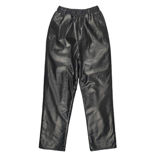 皮裤男防油防水工作裤单款中老年男式宽松劳保男款加绒加厚皮裤子