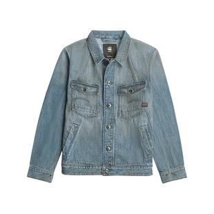 G-STAR RAW25年冬季新款A-Line修身夹克男士痞帅牛仔外套上衣潮