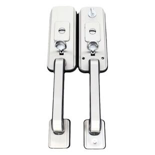 罗普斯金铝合金大门锁不锈钢双开门锁老式按压门锁农村大门锁把手