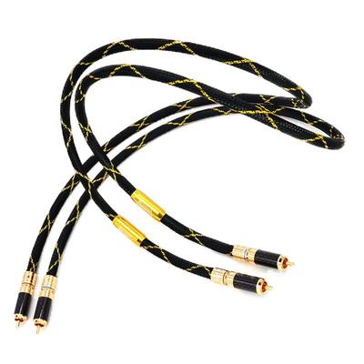 麦景图发烧级镀银双莲花音频线