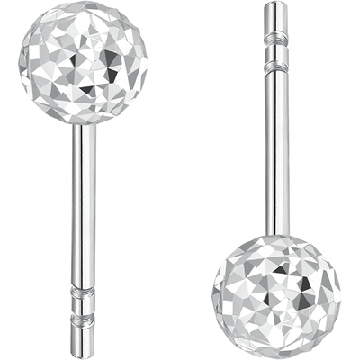 潮宏基铂雅铂金耳钉PT950耳饰镜面养耳精致时尚大版情人节礼物