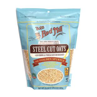 美国原装进口鲍勃红磨坊钢切燕麦粒燕麦米高纤健身天然营养代餐粥