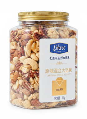 列夫混合大坚果5种纯果仁大罐1kg