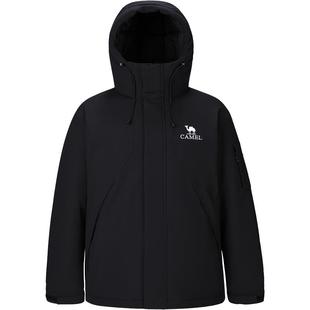 骆驼男装工装机能羽绒服男冬季2025新款连帽加厚保暖防泼水外套
