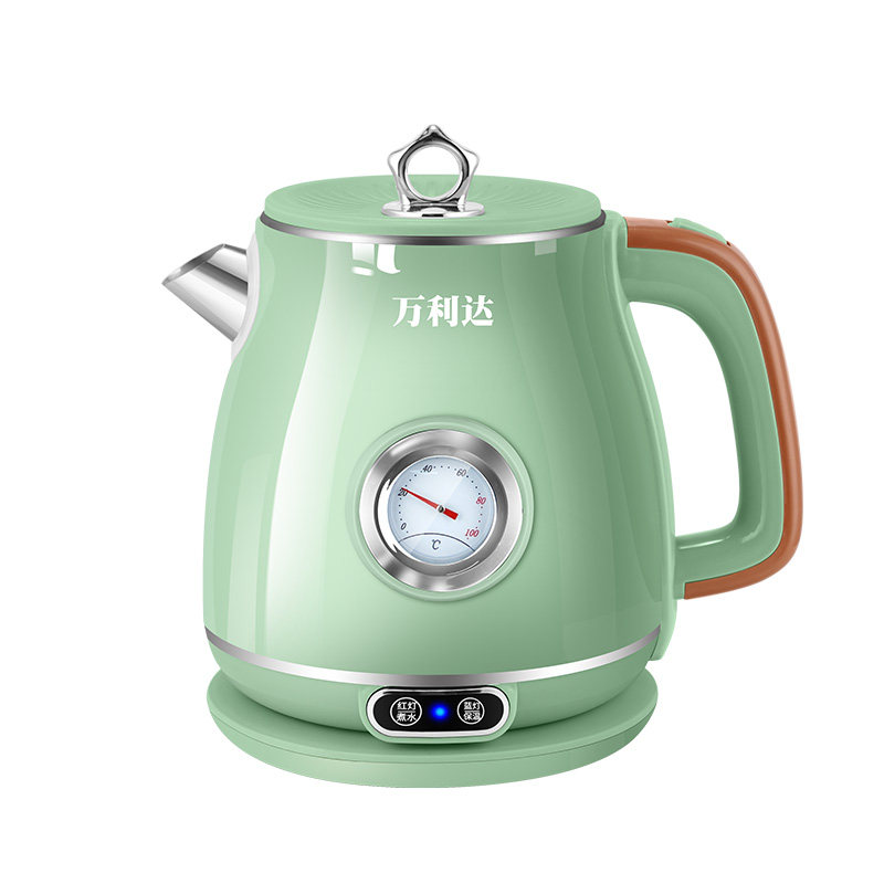 万利达2.5L复古数显保温烧水壶304双层防烫智能恒温快煮热水壶