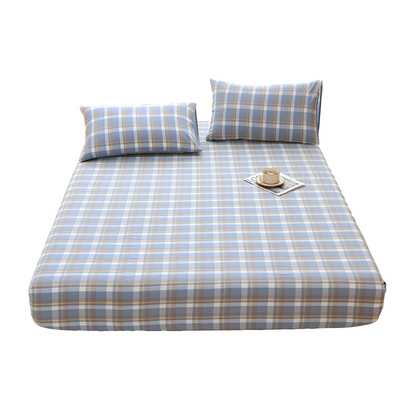 红豆纯棉床笠单件床罩四季通用