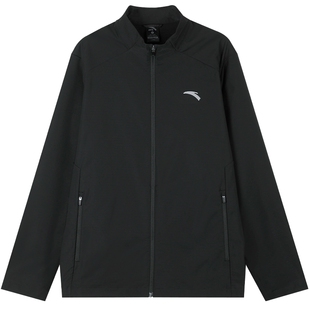 安踏加绒保暖外套男秋冬季运动休闲上衣男士宽松软壳开衫立领夹克