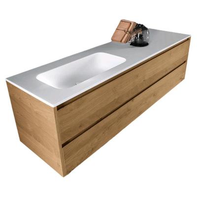 日式岩板一体台盆定制轻奢洗漱台