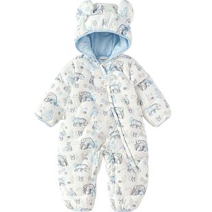 巴拉巴拉balaOne宝宝羽绒服连体衣2025新款冬装保暖萌趣时尚新颖