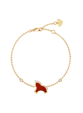[双旦新品预售]杜蔻红色小马手链