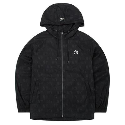 【自营】MLB男女装外套新款运动服老花连帽休闲夹克上衣3AWJM0453