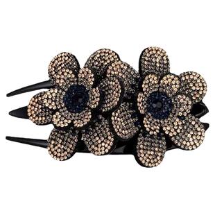 韩国发夹后脑勺妈妈鸭嘴夹高级感水钻抓夹大号气质固定头发盘发器