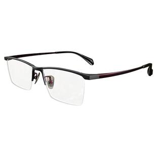 渡边美作半框眼镜男潮流百搭绅士范商务镜防蓝光可配近视超轻纯钛