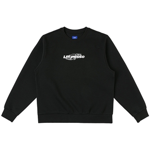 Lee商场同款25秋冬新品舒适版圆领印花Logo设计男长袖卫衣潮流