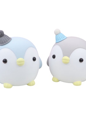 北欧可爱企鹅搪胶存钱罐摆件