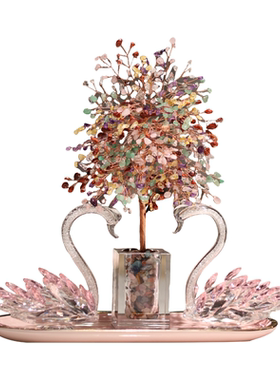 【多财多福】彩愿水晶树创意摆件
