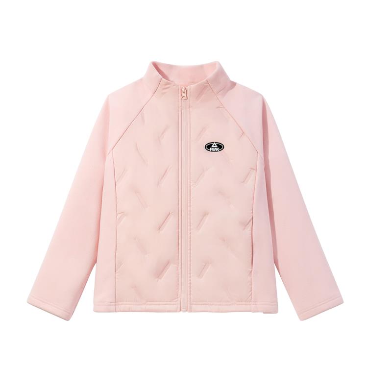 匹克童装女童轻薄棉服冬季2026新款儿童棉袄上衣保暖校服神器外套