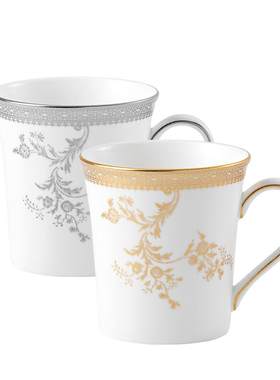 WEDGWOOD金色蕾丝骨瓷马克杯