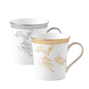 WEDGWOOD威基伍德VeraWang金色蕾丝骨瓷马克杯咖啡杯水杯生日礼物