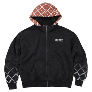 MEDMxJOJO的奇妙冒险联名-葛德·米斯达印花拉链帽衫水洗做旧卫衣