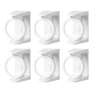 360旋转挂环升级圆环挂杆托毛巾杆粘钩免打孔窗帘浴帘杆托架支架