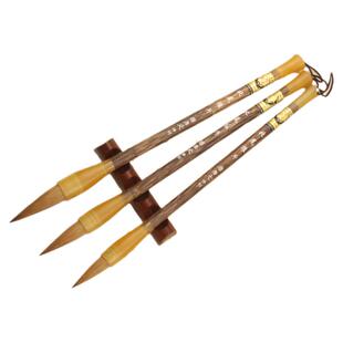 胡开文纯羊毫狼毫兼毫学生中小号楷书毛笔写对联瘦金体细国画练字帖毛笔书法绘画专用笔善琏湖笔官方旗舰店