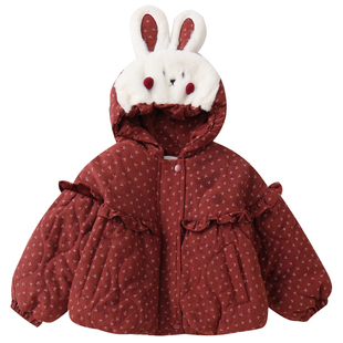 女童加绒外套秋冬季2025新款超好看儿童初冬装棉衣女宝宝夹棉棉服