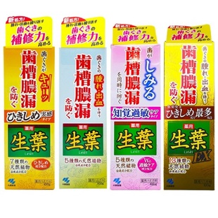 日本进口小林制药齿槽浓漏生叶牙膏汉方生药植物配方敏感牙龈护理