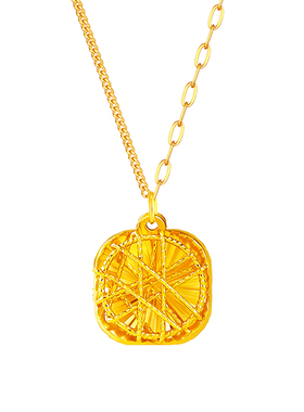 小方糖镀金项链女款2026新款