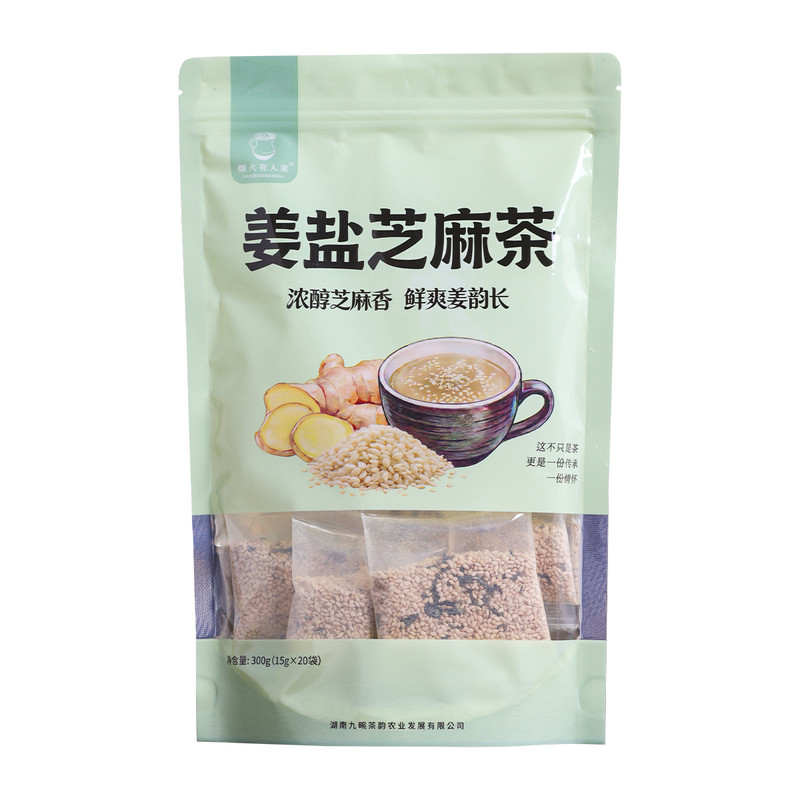 汨罗咸味姜盐芝麻茶无豆清爽300g