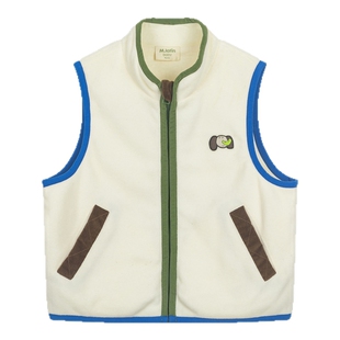 马拉丁童装儿童外套秋男童小童撞色摇粒绒马甲