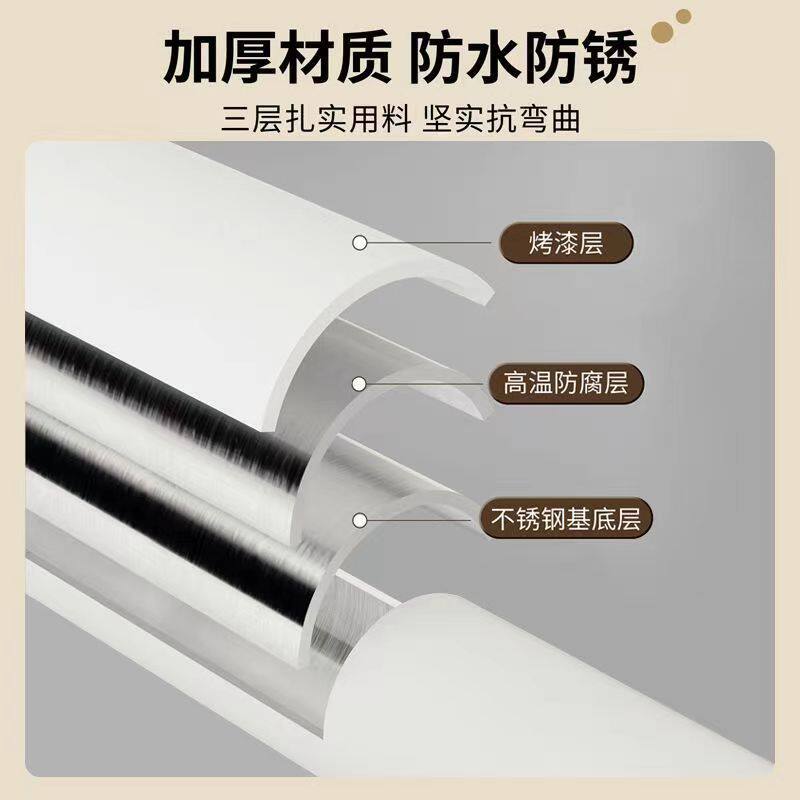 免打孔晾衣杆窗帘杆伸缩杆衣柜挂衣杆收缩浴帘杆不锈钢阳台撑杆子