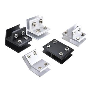 玻璃卡子固定卡瓷砖砖鱼缸夹器铝合金L型十字型直角T型180度夹子