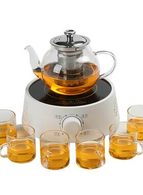 高硼硅加厚耐高温茶水分离茶壶