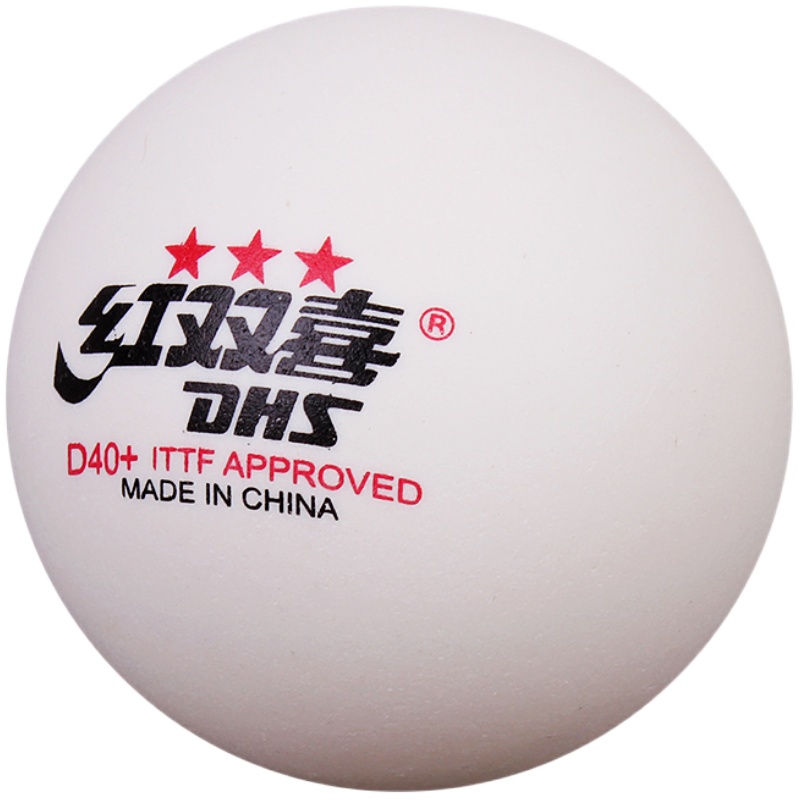【乒乓网】DHS红双喜三星乒乓球赛顶ABS新材料有缝3星D40+比赛用