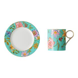 永丰源 春暖花开陶瓷3头茶歇具 轻奢下午茶杯碟 马克杯点心碟叉子