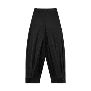 sameuoo散养文化「彗星」三种面料拼接西裤冬季灯笼裤休闲萝卜裤