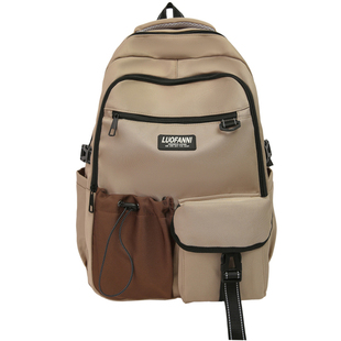 上新超百搭双肩包2026女生初中高中生大容量书包休闲电脑背包男款