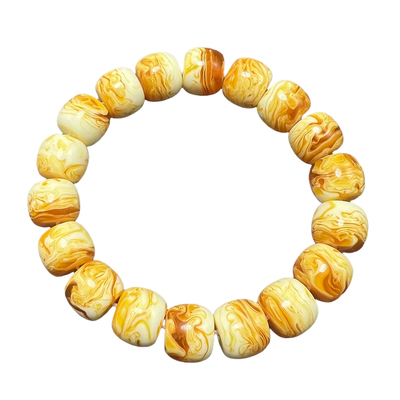 溶洞妖花虎皮纹白花蜜手串手链