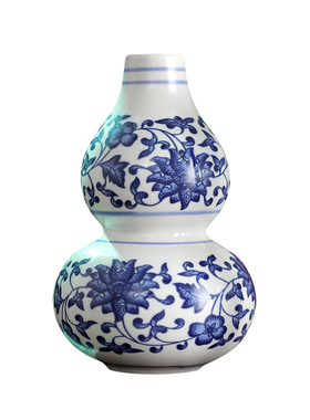 中式迷你陶瓷花瓶摆件插花花器