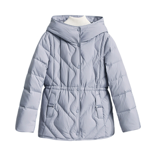 鸭鸭中年女装羽绒服冬季连帽90绒加厚加绒防风保暖短款妈妈装外套