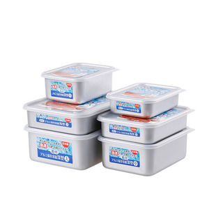 谷口金属日本进口保鲜盒冰箱收纳盒急冻专用铝饭盒装肉冷冻密封盒