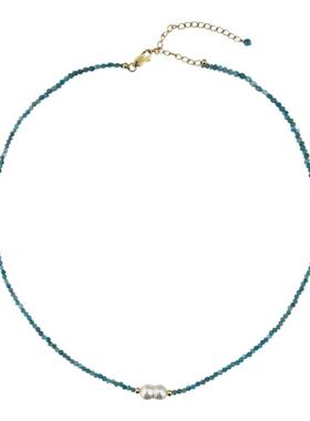 minicyber材质蓝磷石日韩项链