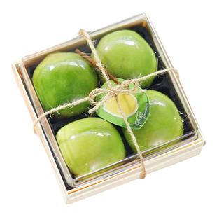 4粒颗/个蛋黄酥手工雪媚娘绿豆糕包装盒点心盒子礼盒木盒外卖盒空