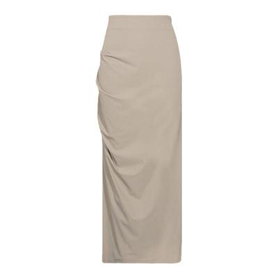 高腰侧开叉半身裙工装裙