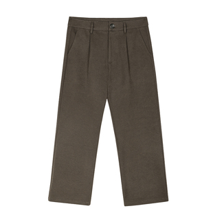 GWIT 冬季重磅加厚美拉德毛呢小西裤直筒长裤潮牌休闲裤男呢子裤