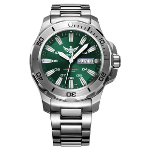 氚气手表男机械表野狼瑞士机芯夜光潜水防水正品牌绿水鬼手表V5.1