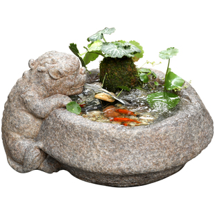中式招财流水摆件貔貅喷泉造景鱼池茶室桌面循环水景观客厅装饰品