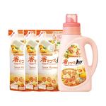 LION狮王纳米乐持久香氛柔顺洁净花果香洗衣液浓缩900g+690g*3