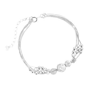 足银999三生三世双层手链女正品纯银情人节520礼物手饰转运珠手环